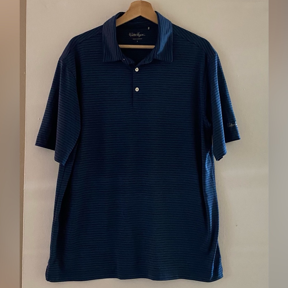 Walter Hagen Navy Striped Shirt
